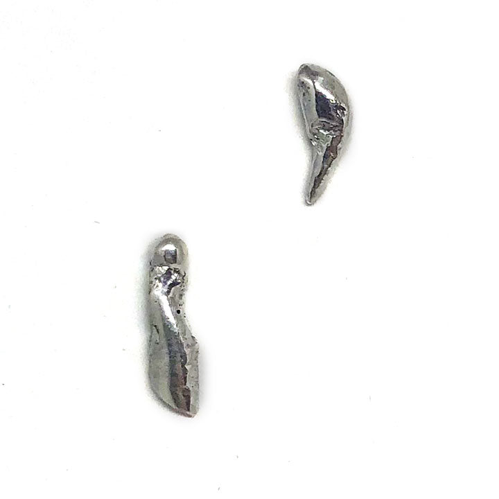 Melted Silver Studs I