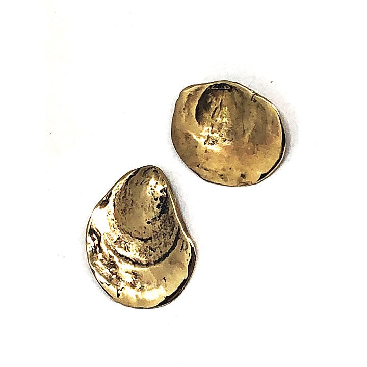 Asymmetrical Oyster Earrings