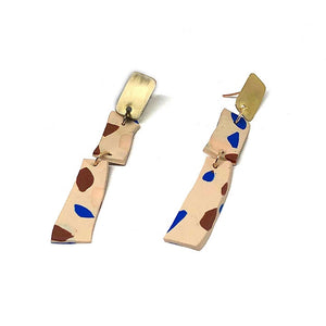 Terrazzo Earrings - Ladder (Sand)